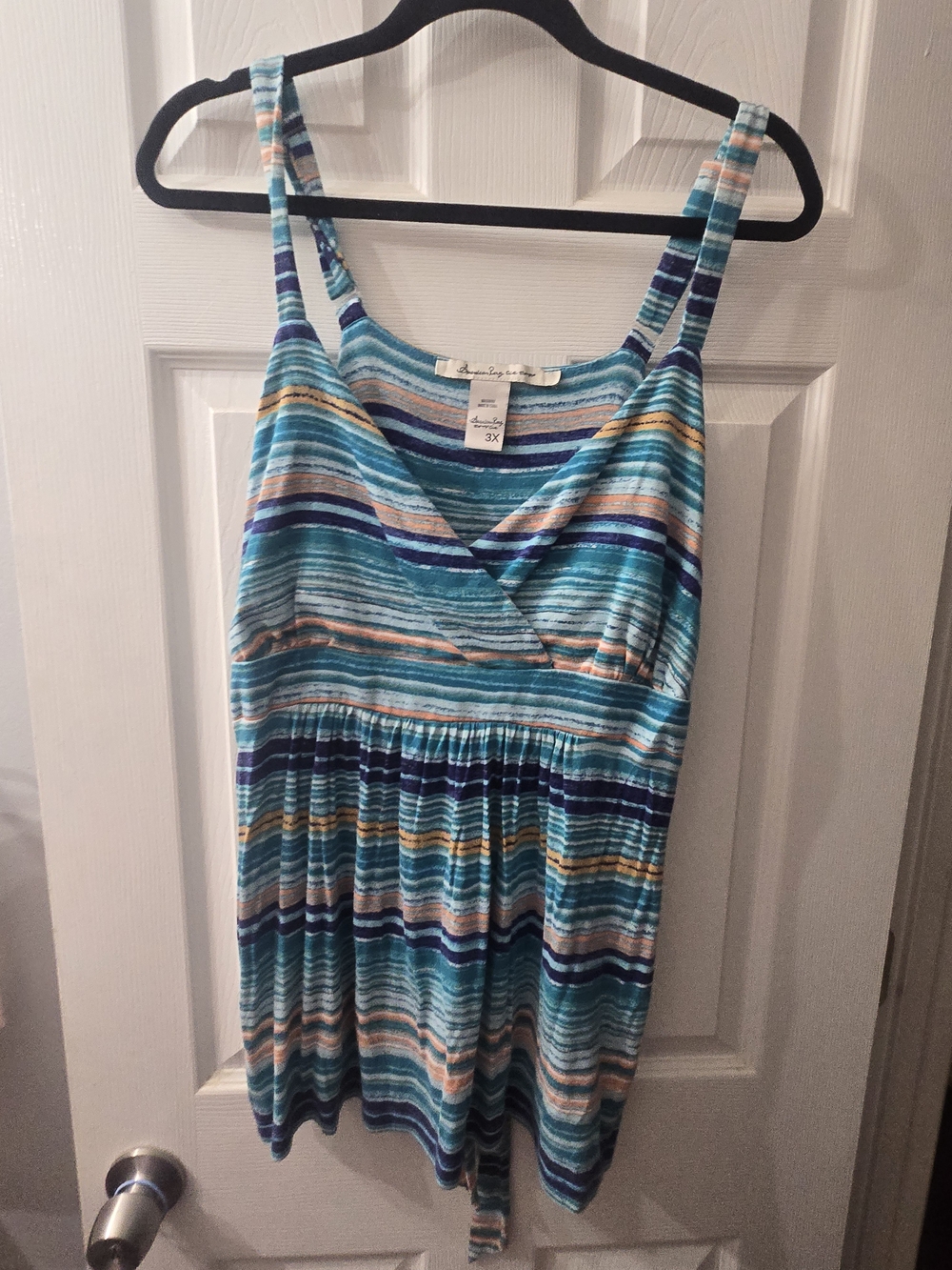 American Rag Striped Blue Turquoise Tank Top